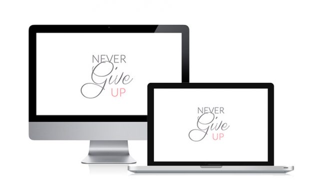 Never Give Up – tapeta na pulpit
