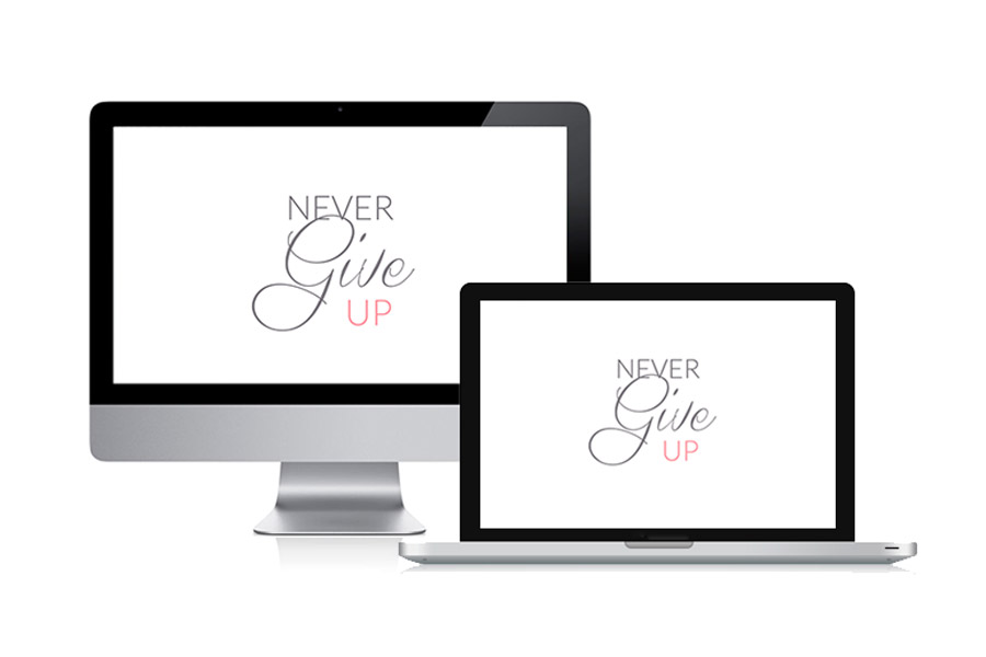 Never Give Up – tapeta na pulpit