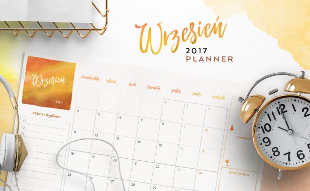 Plan miesiąca do druku — wrzesień 2017